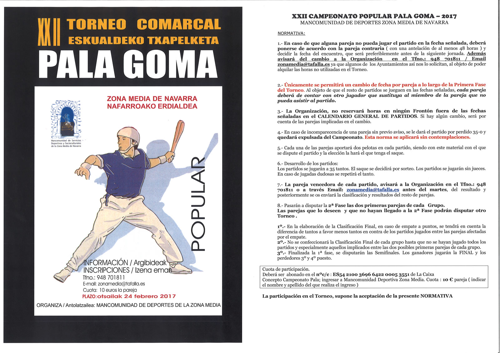 XXII TORNEO COMARCAL PALA GOMA